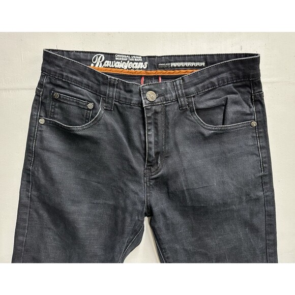 Rawaie jeans men size 32x30 dark wash  jeans zip and button closure - Picture 5 of 15